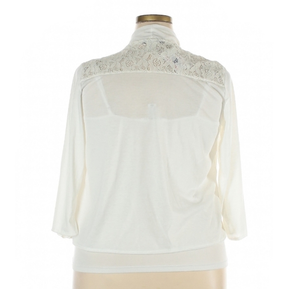 Michelle Lynn Cardigan | Size 2X | White - Picture 2 of 2